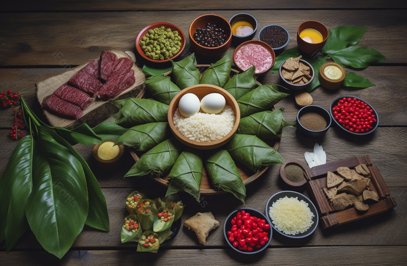 高清端午节粽子食材图片背景图,高清,摄影图,摄影图片,图片大全,摄影图免费下载